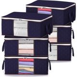 Rek Home Pencereli Giysi Kıyafet Hurcu / 52 x 28 x 21 cm - 6'lı - Lacivert
