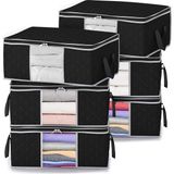 Rek Home Pencereli Giysi Kıyafet Hurcu / 52 x 28 x 21 cm - 6'lı - Siyah