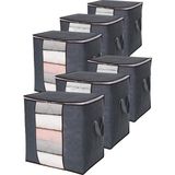 Rek Home Pencereli Kazak Hurcu / 50 x 50 x 36 cm - 6'lı - Gri