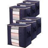Rek Home Pencereli Kazak Hurcu / 50 x 50 x 36 cm - 6'lı - Lacivert