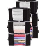 Rek Home Pencereli Yastık Yorgan Hurcu / 75 x 40 x 40 cm - 6'lı - Siyah