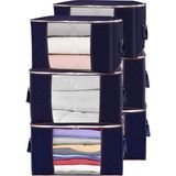 Rek Home Pencereli Yastık Yorgan Hurcu / 75X40X40 - 6'lı - Koyu Mavi