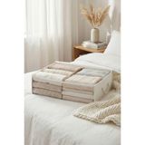 Rek Home Pencereli Yastık Yorgan Kazak Hurcu 60X45X15 Beyaz Kumaş Düz Tasarım