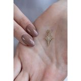 Reka Kuyumculuk Taşlı Kutup Yıldızı Charm 14 Ayar Altın Kadın Kolye Ucu Günlük Şık Kullanım Hediyelik
