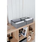 REKHOME 2'li Gri 3 Bölmeli Çocuk Odası Dolap Çekmece İçi Çamaşır Çorap Düzenleyici Petek Akordiyon Organizer