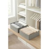REKHOME 2'li Gri Çekmece Dolap İçi Düzenleyici Saklama Kutusu Çocuk ve Bebek Odası Organizer Set
