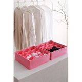 REKHOME 2li Pembe Çocuk Odası Dolap Çekmece Içi Çamaşır Çorap Düzenleyici Petek Akordiyon Organizer