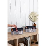 Rekhome 2'li Set Lacivert Makyaj Kozmetik Düzenleyici Organizer Makyaj Kutusu