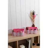 Rekhome 2'li Set Pembe Makyaj Kozmetik Düzenleyici Organizer Makyaj Kutusu