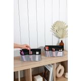 Rekhome 2'li Set Siyah Makyaj Kozmetik Düzenleyici Organizer Makyaj Kutusu