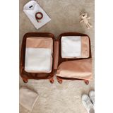 REKHOME 3'lü Bej Valiz Düzenleyici Bavul İçi Organizer Set Seyehat Hurcu