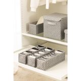 REKHOME 3lü Set 10 Bölmeli Gri Dolap Çekmece İçi Akordiyon Katlanır Çorap Çamaşır Düzenleyici Organizer