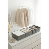 REKHOME 6'lı Çekmece Dolap İçi Düzenleyici Saklama Kutusu Organizer Set Gri