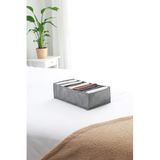 REKHOME 7 Bölmeli Gri Dolap Çekmece İçi Akordiyon Tipi Katlanır Çamaşır Düzenleyici Organizer