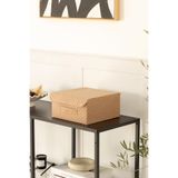 REKHOME Balıksırtı Desenli Kapaklı Dolap Çekmece Içi Takı Makyaj Çamaşır Katlanır Saklama Kutusu Organizer
