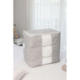 Rekhome Pencereli Yaprak Gri Desenli Yastık Yorgan Kazak Hurcu / 50X50X36