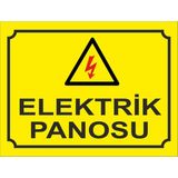 Reklambu Elektrik Panosu Uyarıl Evhası 19 x 25 cm Sarı