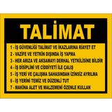 Reklambu Talimat İş Güvenliği İkaz Levhası