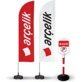 ReklamEdiyoruz Arcelik Reklam Yönlendirme Tanıtım Yelken Bayragı ve Bariyer Duba - Renkli
