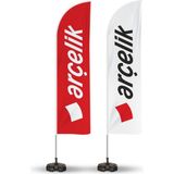 ReklamEdiyoruz Arcelik Reklam Yönlendirme ve Tanıtım Yelken Bayragı 2li - Renkli