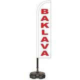 Reklamediyoruz Baklava Temalı Kırmızı Renk Yelken Bayrak