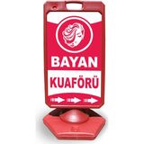 ReklamEdiyoruz Bayan Kuaför Reklam ve Yönlendirme Uyarı Dubasi A Tabela Kırmızı