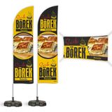ReklamEdiyoruz Börek 2 Yelken Bayrak + Branda Pankart Paketi V1