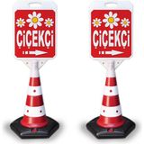 ReklamEdiyoruz Çiçekçi Reklam ve Yönlendirme Tanıtım Dubası 2li - Kırmızı