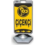 ReklamEdiyoruz Çiçekçi Sarı Reklam Ve Yönlendirme Uyari Dubasi A Tabela Gri