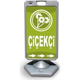 ReklamEdiyoruz Çiçekçi Yeşil Reklam Ve Yönlendirme Uyari Dubasi A Tabela Gri