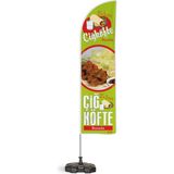 ReklamEdiyoruz Çiğköfte Temalı Tek Yelken Bayrak 2
