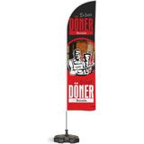 ReklamEdiyoruz Döner Kırmızı Temalı Tek Yelken Bayrak V1 1ADET