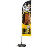 ReklamEdiyoruz Döner Sarı Temalı Tek Yelken Bayrak 1 Sarı