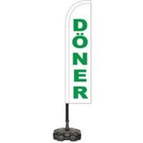 Reklamediyoruz Döner Temalı Yelken Bayrak - Renkli