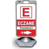 ReklamEdiyoruz Eczane Pharmacy Reklam ve Yönlendirme Uyarı Dubasi A Tabela Gri