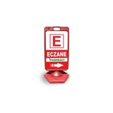 ReklamEdiyoruz Eczane Pharmacy Reklam ve Yönlendirme Uyarı Dubasi A Tabela Kırmızı