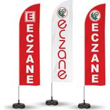 ReklamEdiyoruz Eczane Yönlendirme Tanıtım ve Reklam Yelken Bayragı 3lü