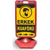 ReklamEdiyoruz Erkek Kuaför Reklam ve Yönlendirme Uyarı Dubasi A Tabela Kırmızı