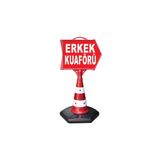 ReklamEdiyoruz Erkek Kuaför Temalı Uyarı Ve Ok Reklam Dubası