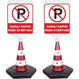 ReklamEdiyoruz Garaj Kapısı Park Etmeyiniz Yazan Reklam Dubası 2'li - 2 Adet
