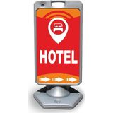 ReklamEdiyoruz Hotel Reklam Ve Yönlendirme Uyari Dubasi A Tabela Gri