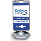 ReklamEdiyoruz Kablo Reklam ve Yönlendirme Uyarı Dubasi A Tabela Gri