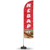 ReklamEdiyoruz Kebab Temalı Yelken Bayrak - Renkli