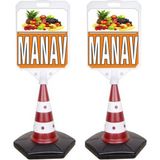 ReklamEdiyoruz Manav Temalı Reklam ve Uyarı Dubası 2'li - 2 Adet