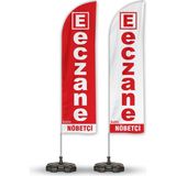 ReklamEdiyoruz Nöbetçi Eczane Yelken Bayrak 2'li Paket V1
