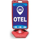 ReklamEdiyoruz Otel Reklam Ve Yönlendirme Uyari Dubasi A Tabela Kırmızı