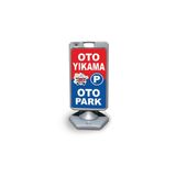 ReklamEdiyoruz Oto 2'si Bir Arada Reklam Ve Yönlendirme Uyari Dubasi A Tabela Gri