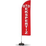 ReklamEdiyoruz Oto Expertix Yönlendirme Tanıtım Ve Reklam Yelken Bayragı Kırmızı