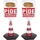 ReklamEdiyoruz Pide Salonu Temalı Reklam ve Uyarı Dubası 2'li