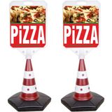 ReklamEdiyoruz Pizza Temalı Reklam ve Uyarı Dubası 2'li